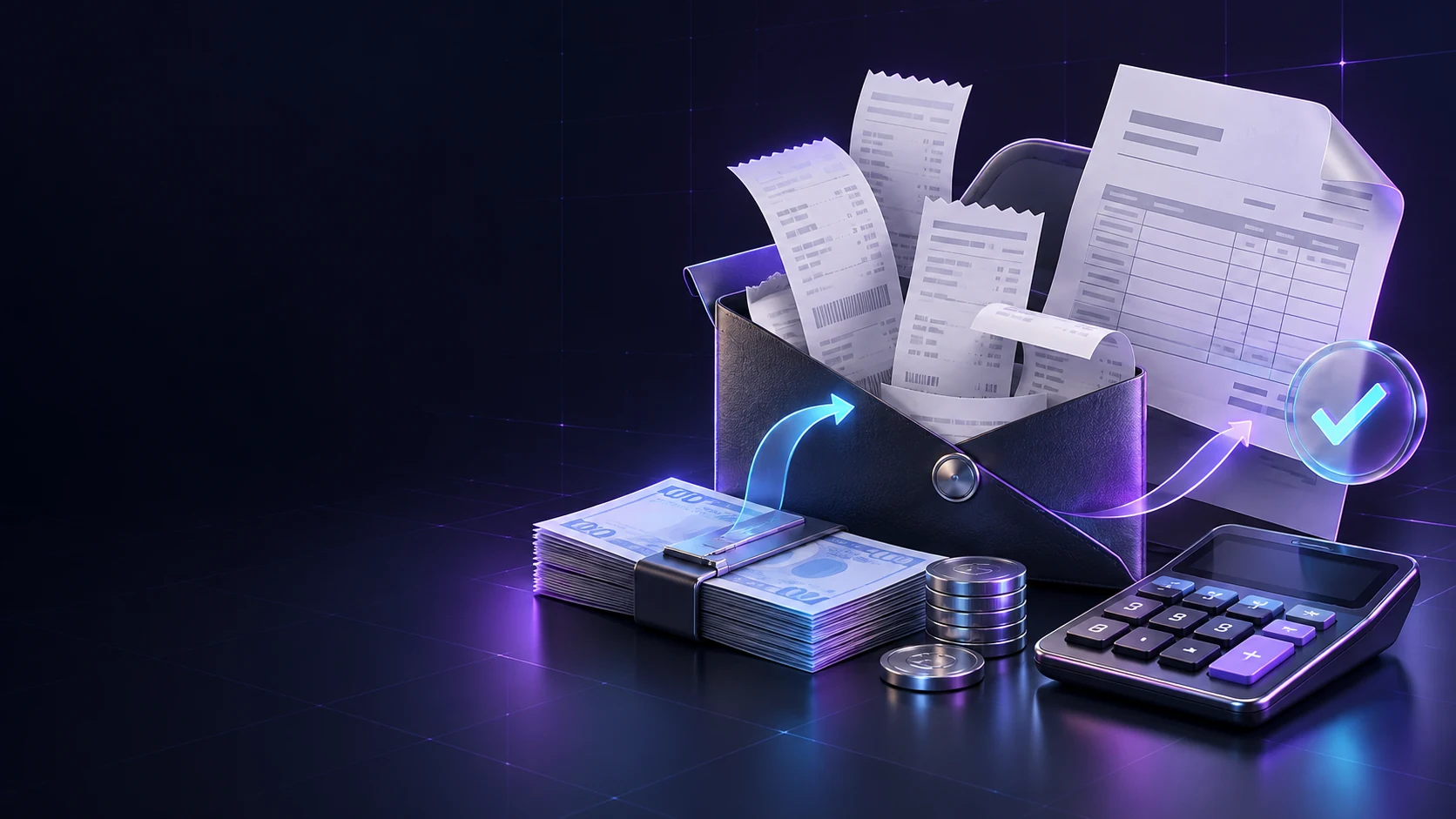 Тематическая 3D-обложка: Оформить авансовый отчёт сотрудника по закупке