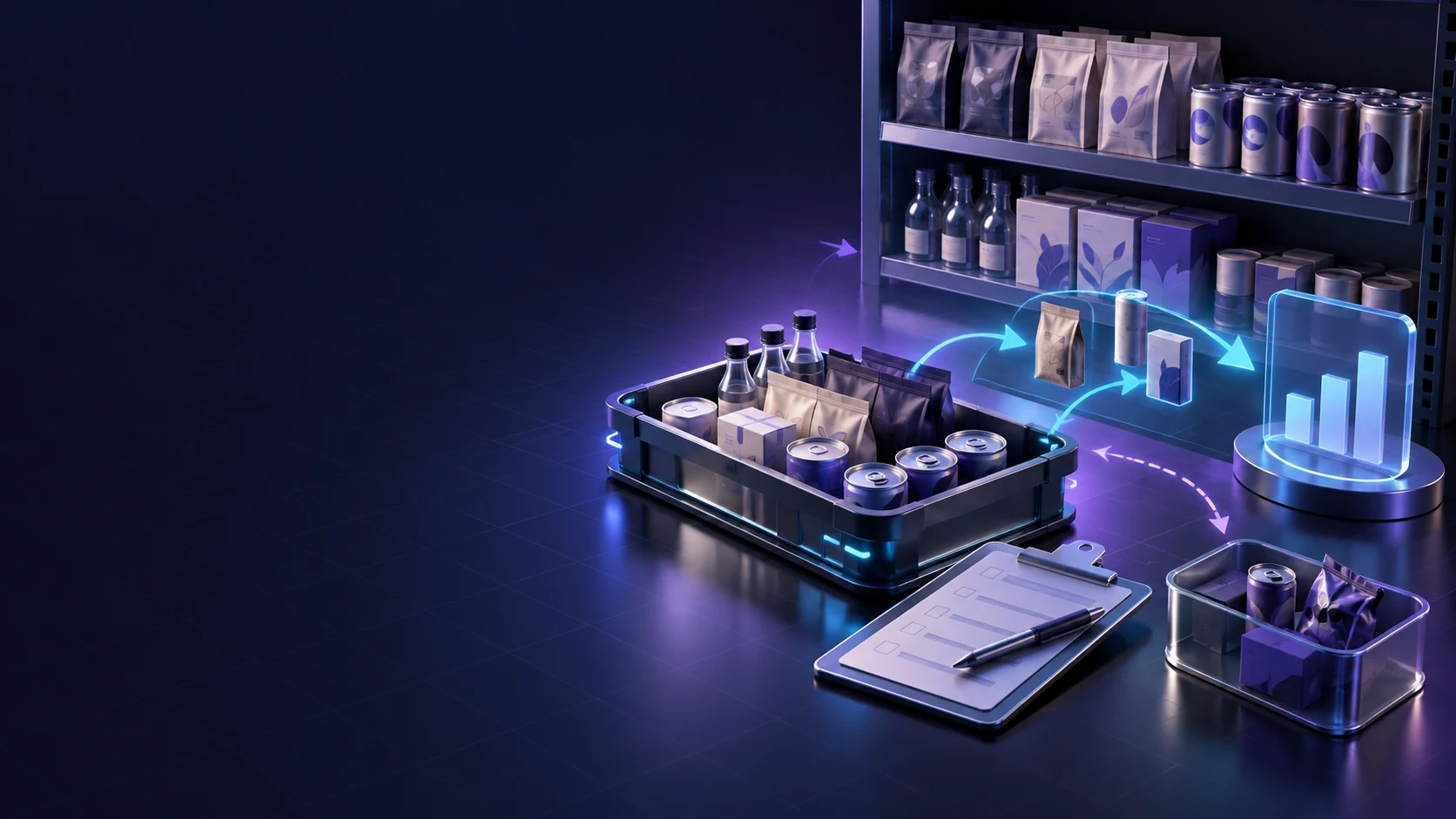 Тематическая 3D-иллюстрация: Как определить продажи НТТ по результатам инвентаризации