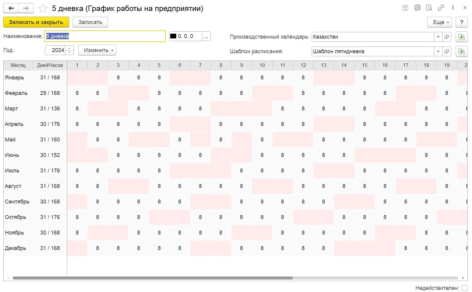 График работы предприятия: год, производственный календарь, шаблон и дни работы